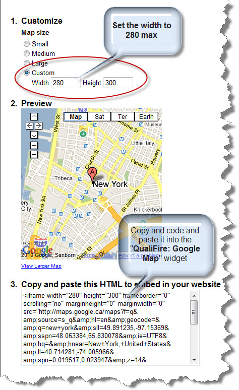 google map widget 2 of 2