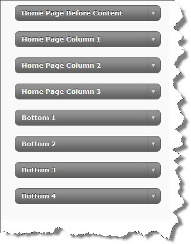 Home page widgets